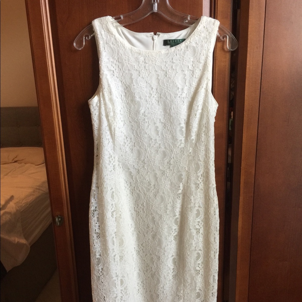 NWOT White lace Ralph Lauren Sheath dress